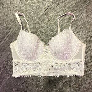 Adore Me Lace Tank Top in White